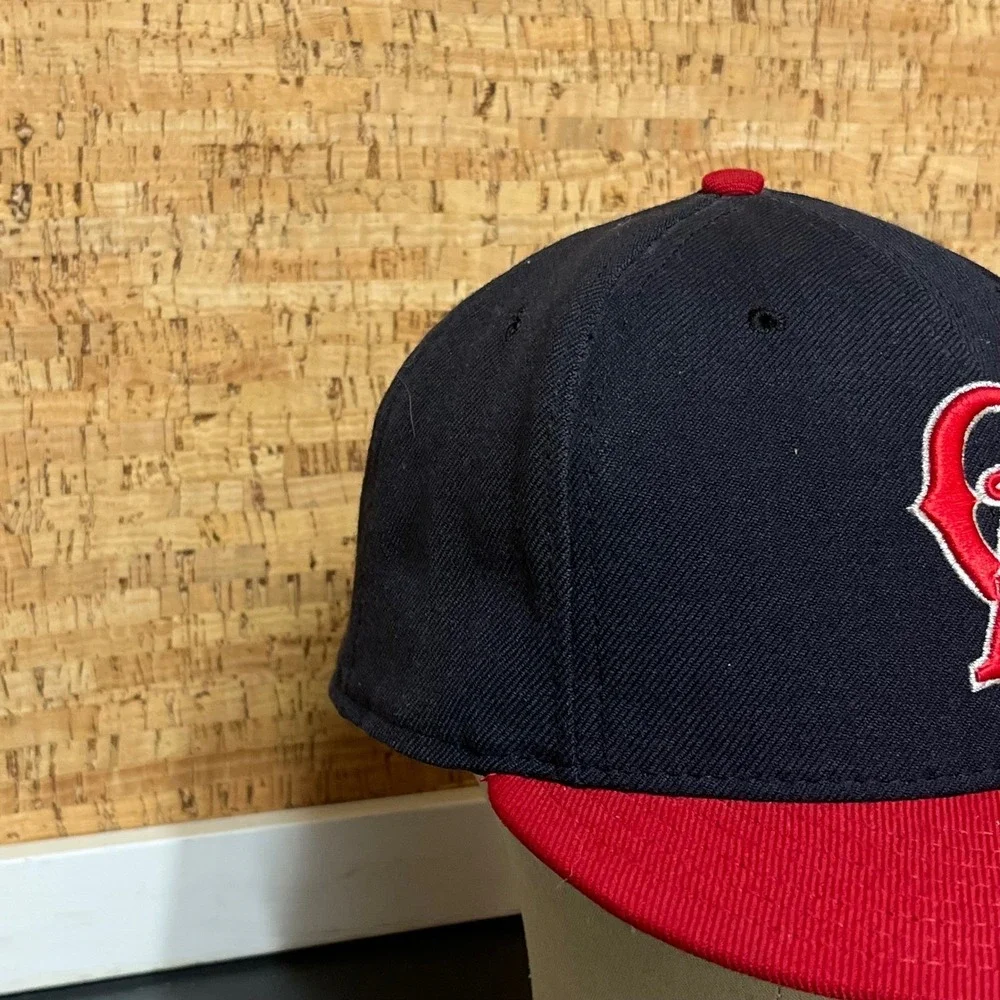 Vintage California Angels Hat new era 100% wool Made USA Navy‎ Red 7 1/2 MLB Cap
